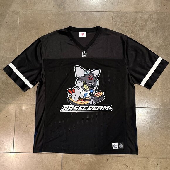 (NWOT) BASE CREAM x PPRN ‘KUKA’ Korea Unisex Football Jersey (Black) - Picture 11 of 16